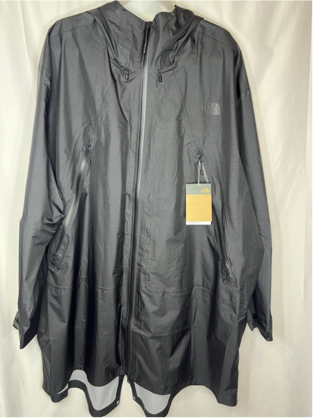 The North Face Men’s XXL Packable LT Rain Parka Jacket Black Hiking Travel - Picture 2 of 13